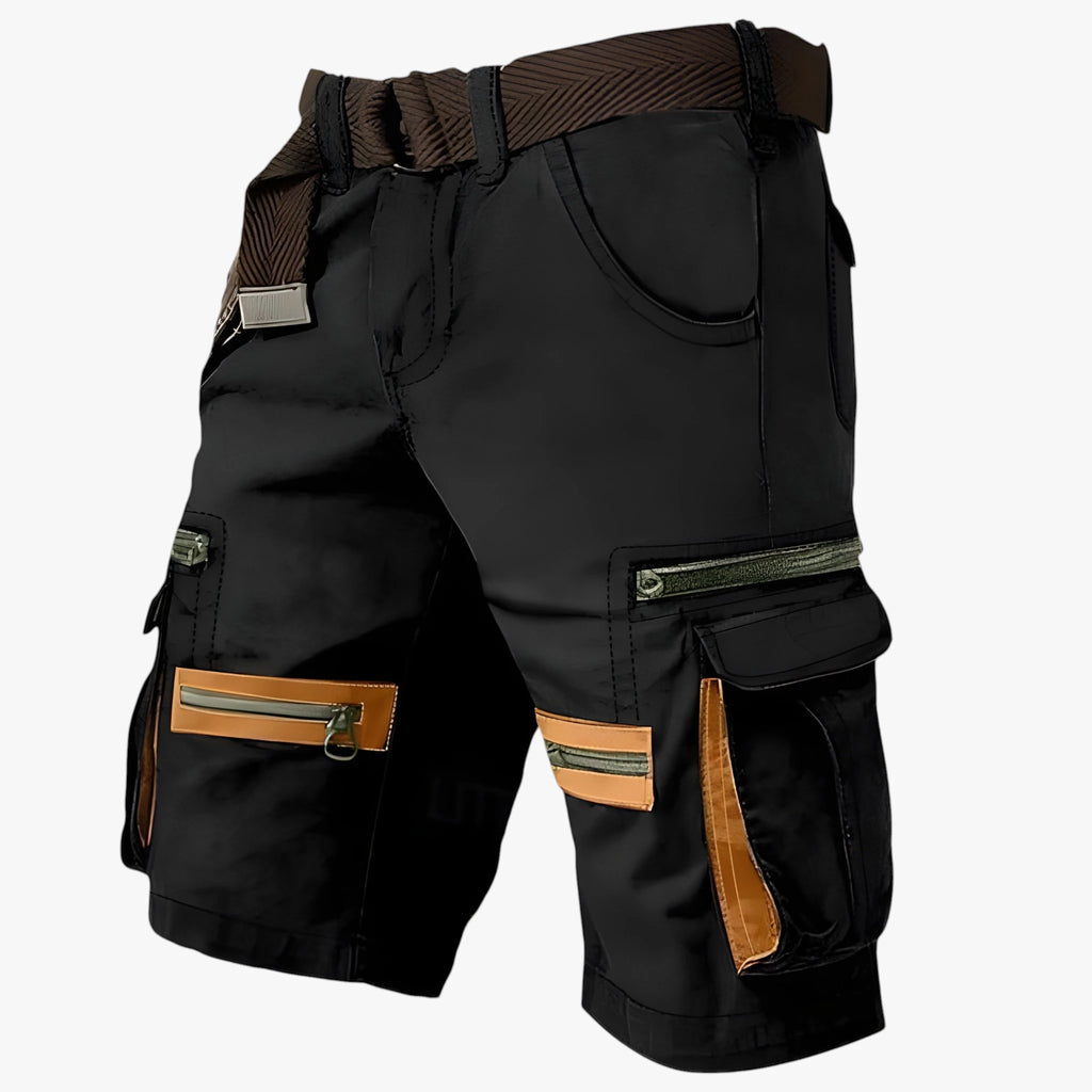 Herre Lange Cargoshorts med Lynlås og Lommer