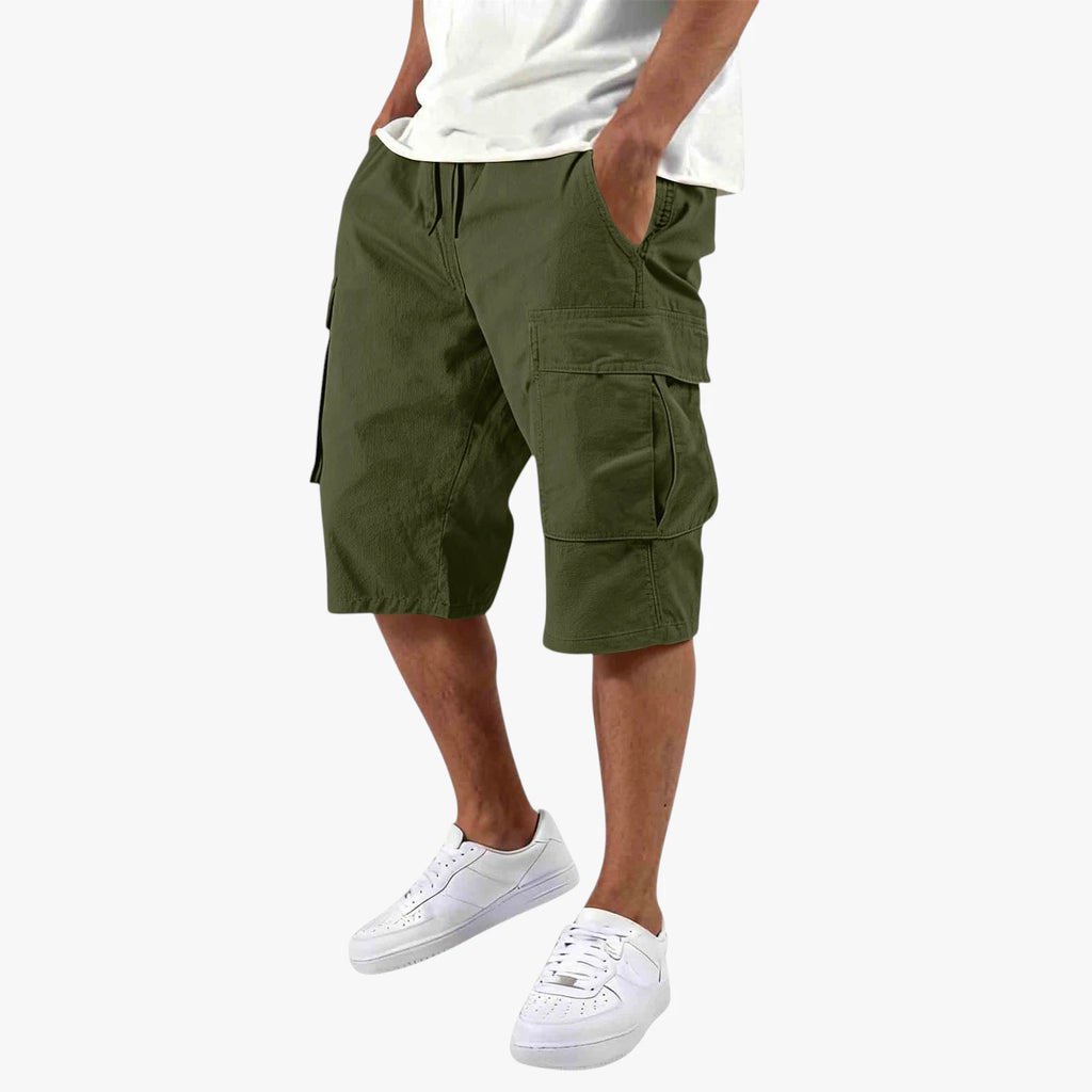 Herre Knælange Cargoshorts med Lommer