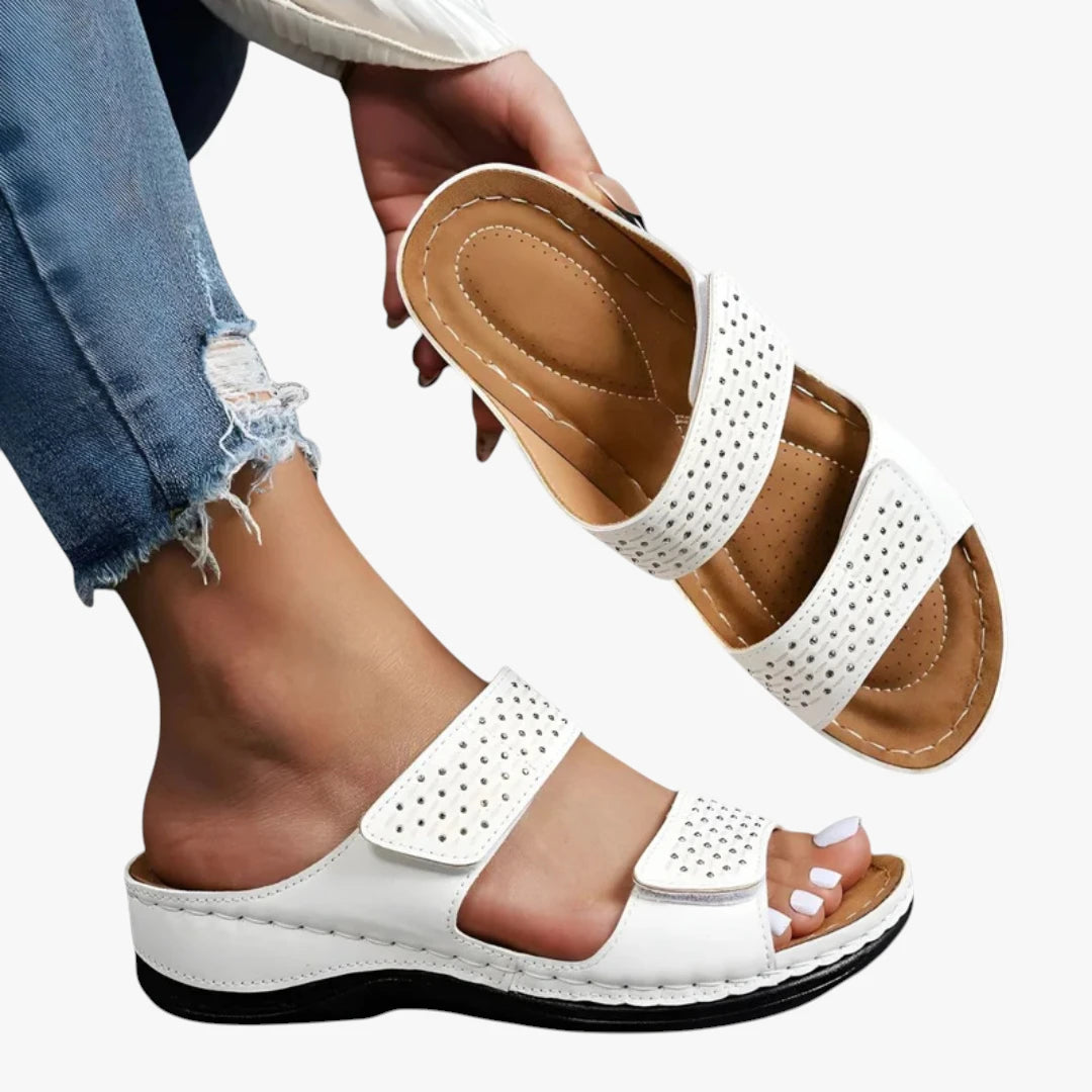 Dame Sunde Sandaler med Svangstøtte og Velcro