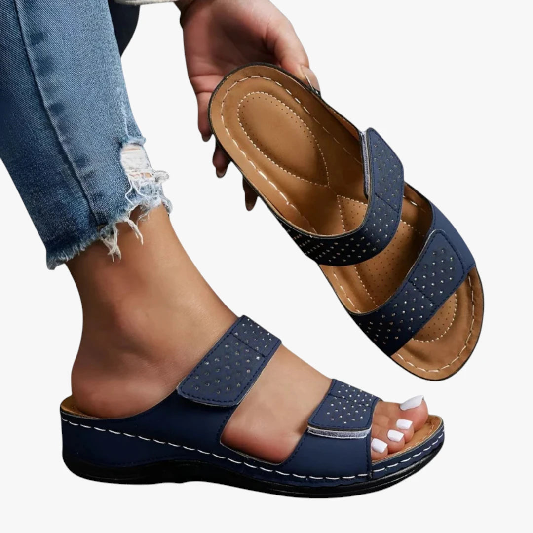 Dame Sunde Sandaler med Svangstøtte og Velcro