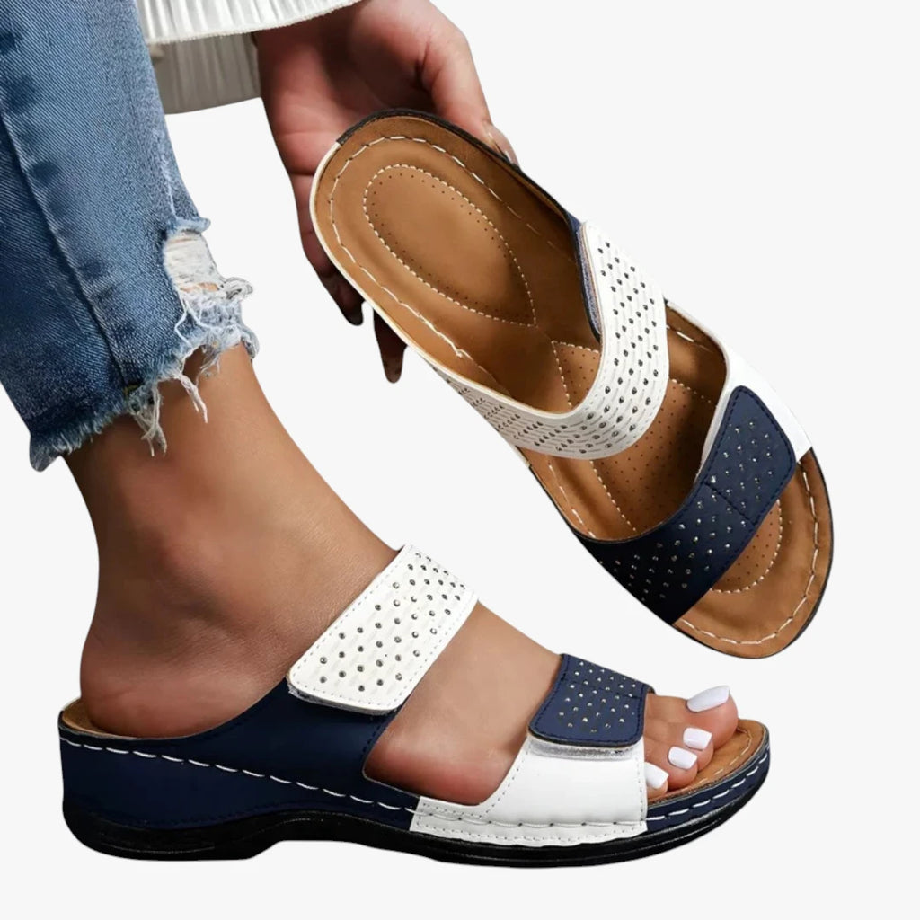 Dame Sunde Sandaler med Svangstøtte og Velcro