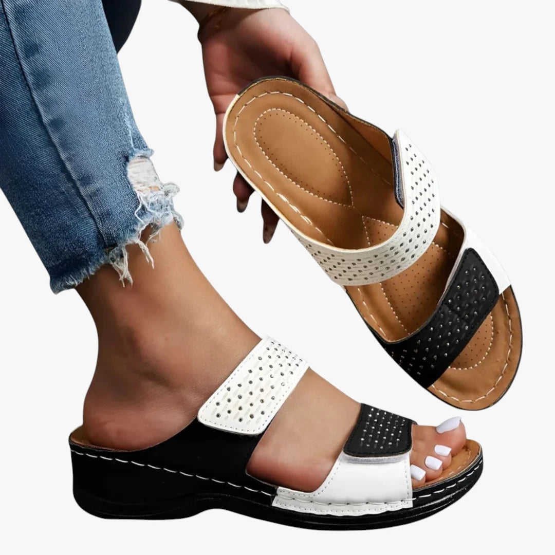 Dame Sunde Sandaler med Svangstøtte og Velcro