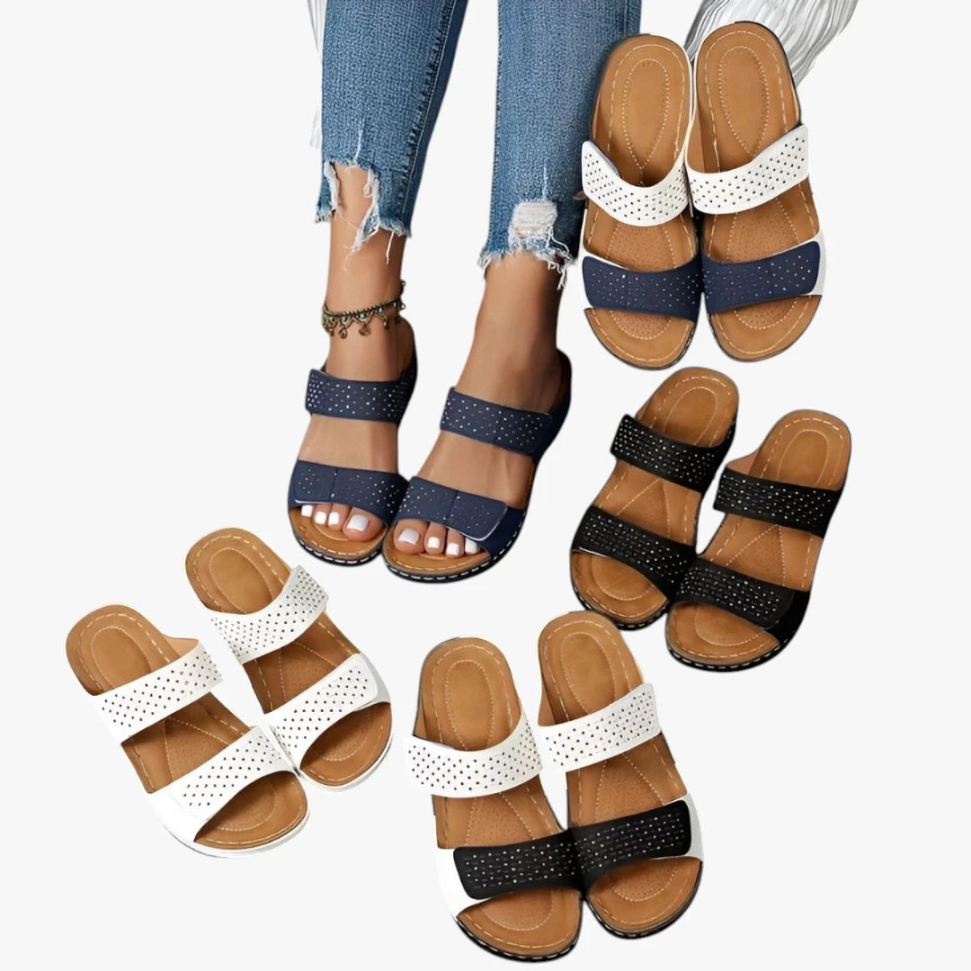 Dame Sunde Sandaler med Svangstøtte og Velcro