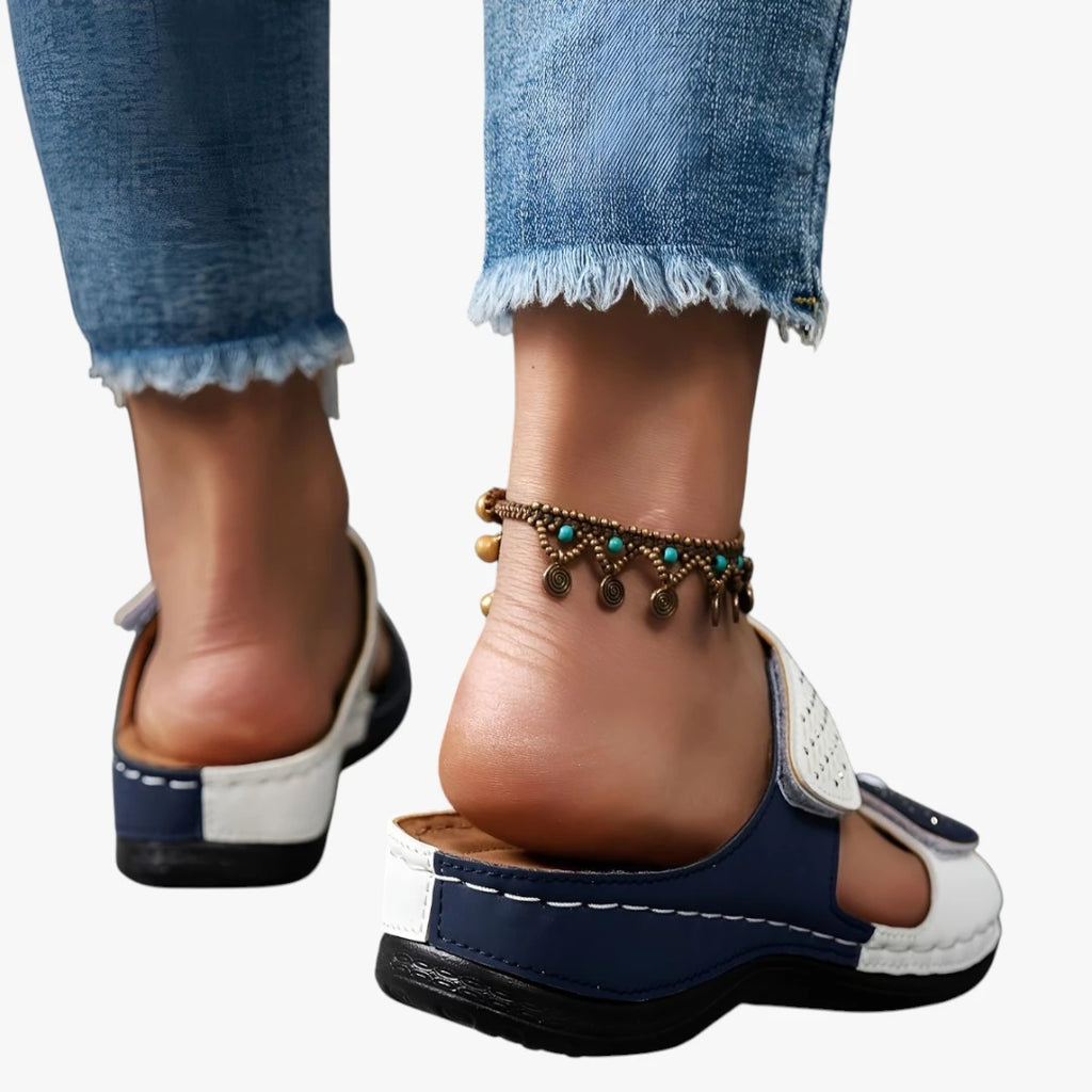 Dame Sunde Sandaler med Svangstøtte og Velcro
