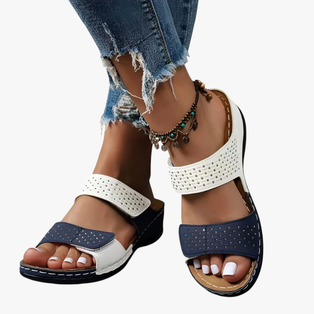 Dame Sunde Sandaler med Svangstøtte og Velcro