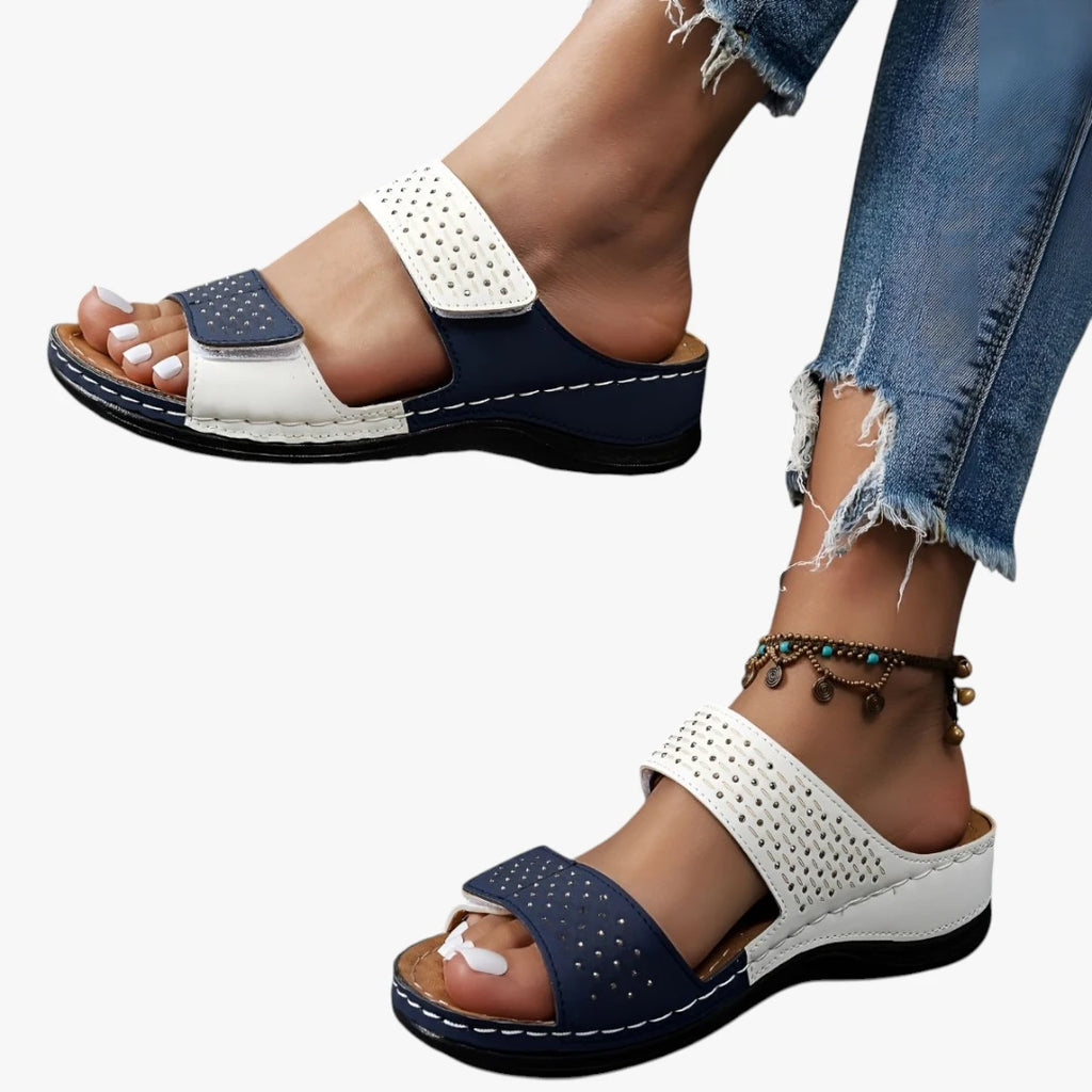 Dame Sunde Sandaler med Svangstøtte og Velcro