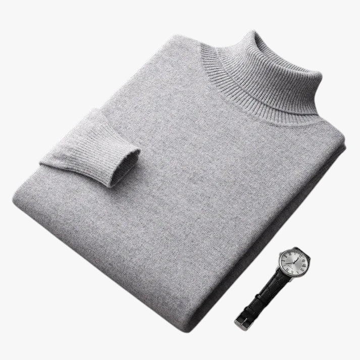Rullekrave Sweater med Ribbede Manchetter