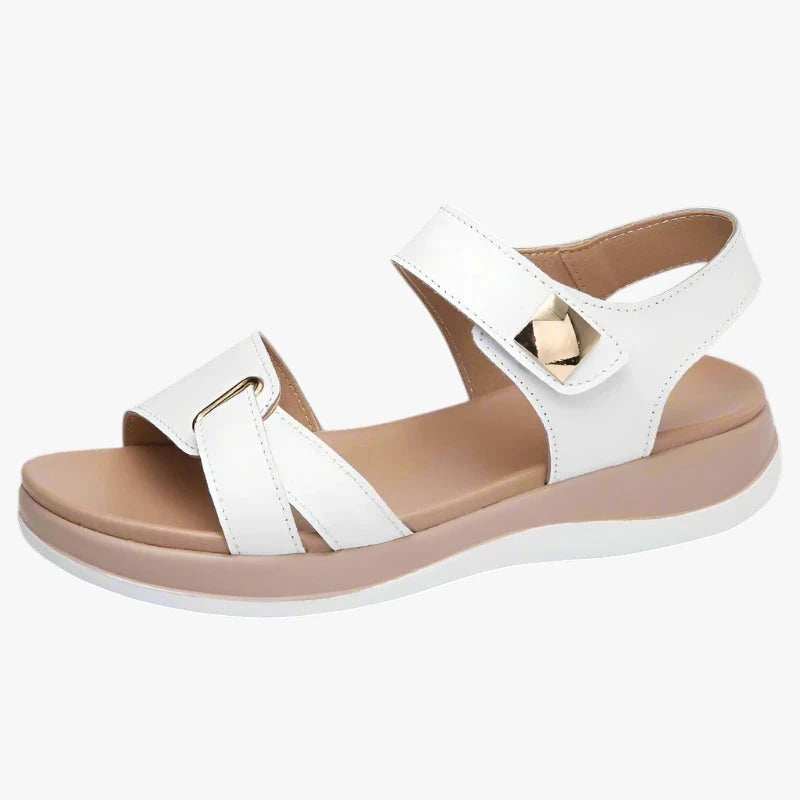 Dame Sunde Plateau Sandaler med Kilehæl og Velcro