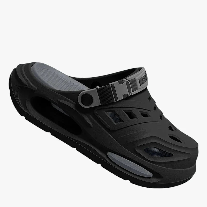 Herre Lette Træsko med Svangstøtte og Velcro