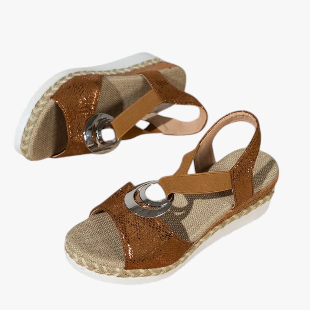 Dame Plateau Sandaler med Kilehæl og Rem