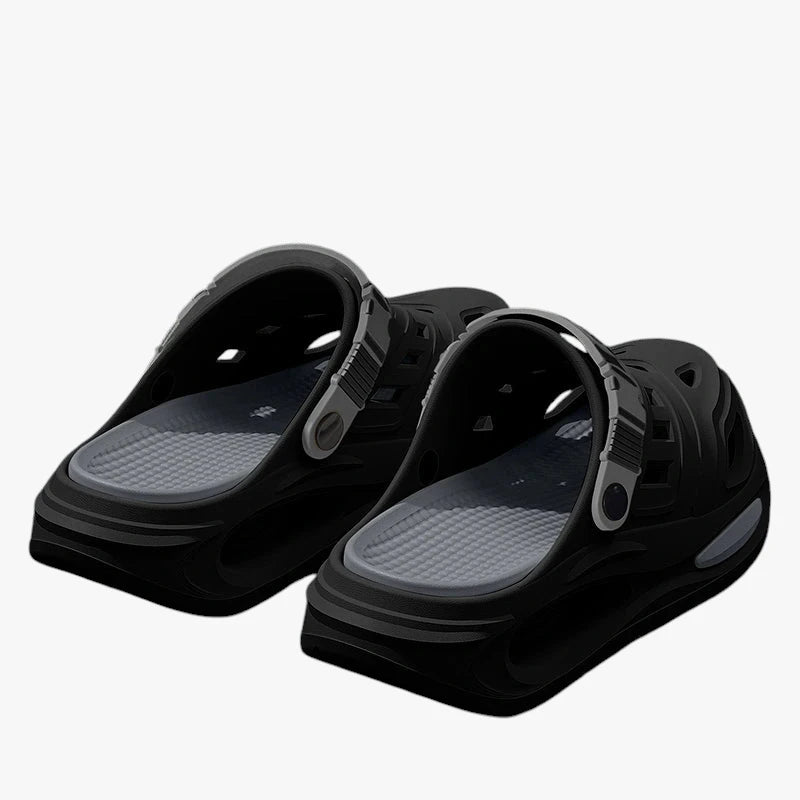 Herre Lette Træsko med Svangstøtte og Velcro