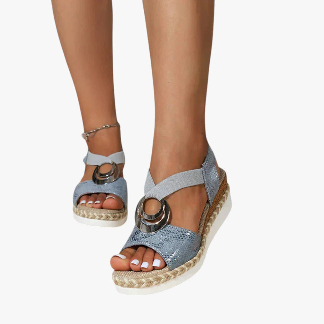 Dame Plateau Sandaler med Kilehæl og Rem