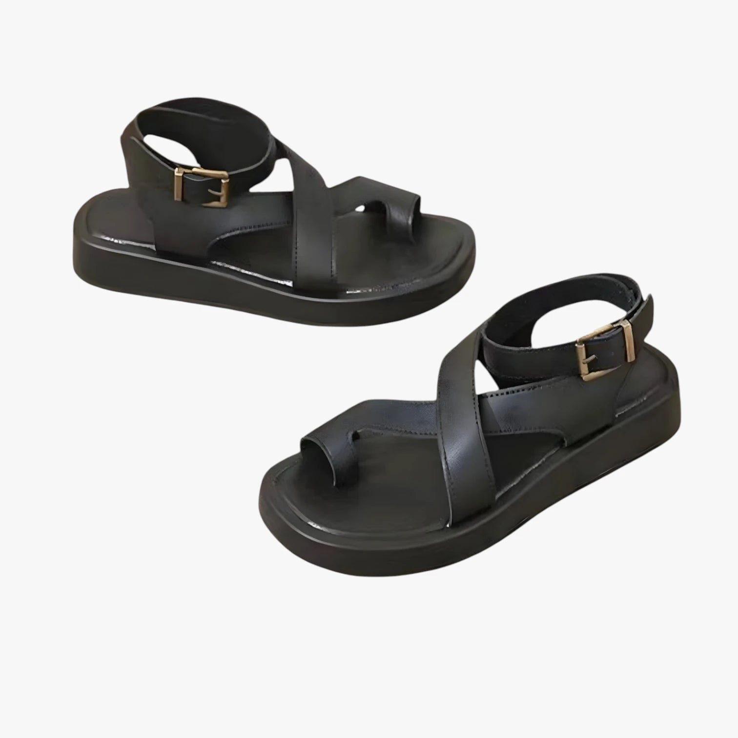 Dame Komfort Plateau Sandaler med Rem