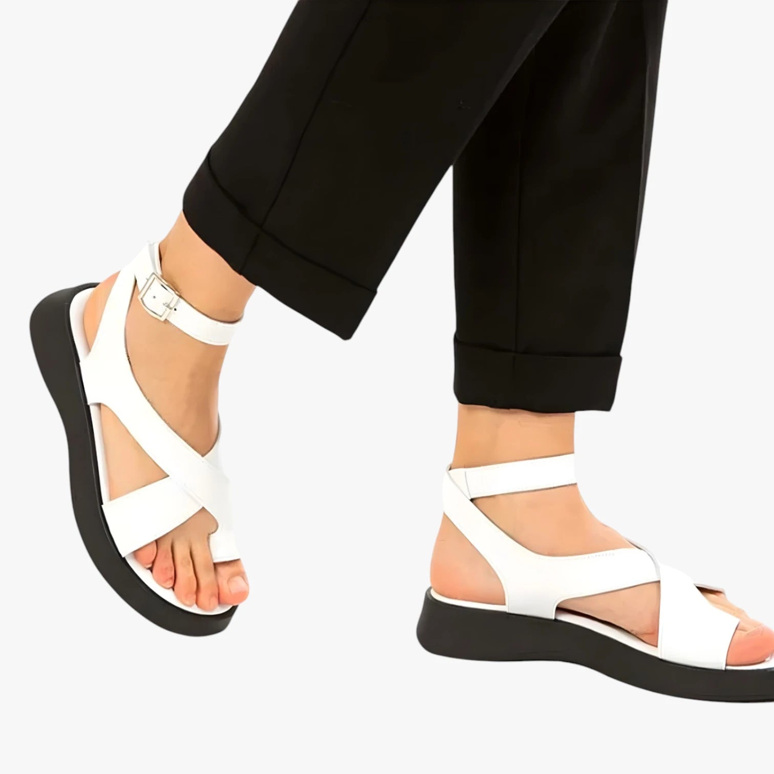 Dame Komfort Plateau Sandaler med Rem
