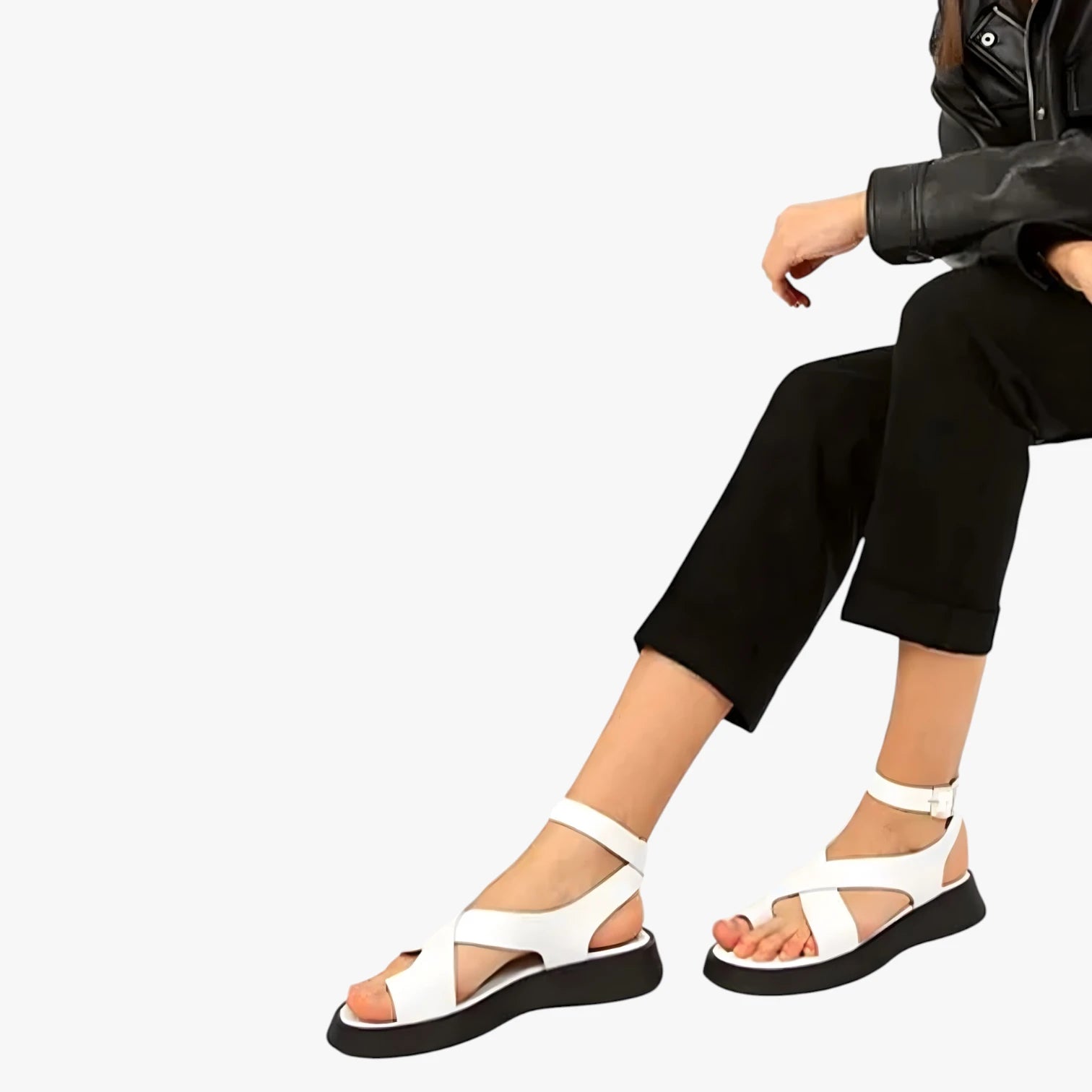 Dame Komfort Plateau Sandaler med Rem