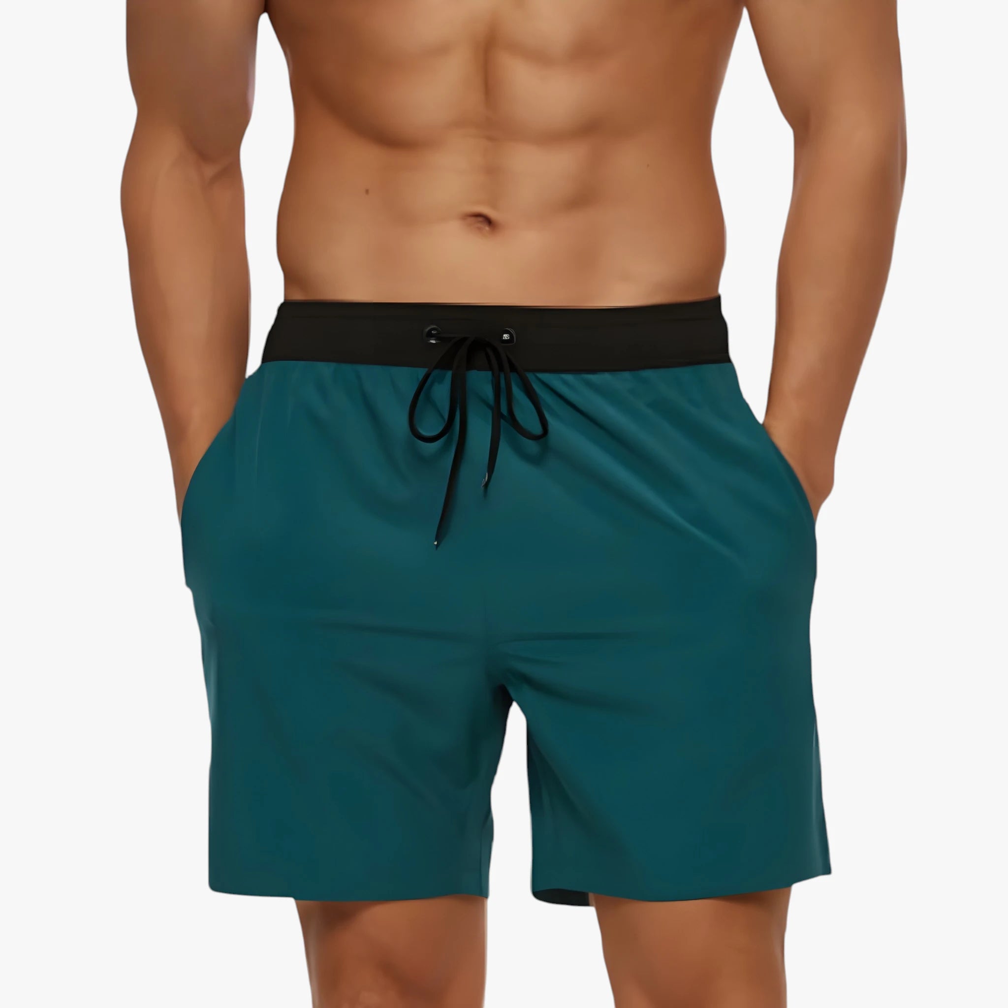 Herre Løse Badeshorts med Snøre og Sidelommer