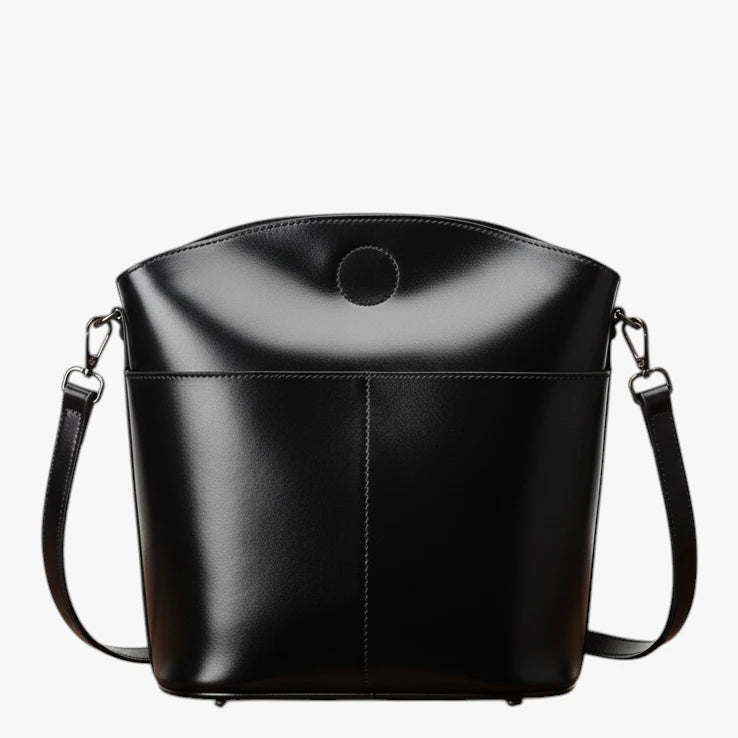 Vintage Skuldertaske med Mange Rum og Skulderrem