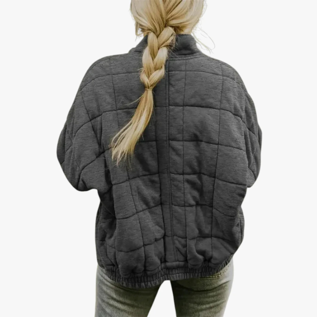 Dame Oversized Quiltet Jakke med For