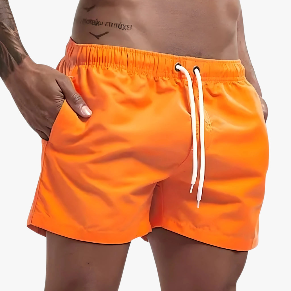 Herre Bade Shorts med Drawstring og Sidelommer