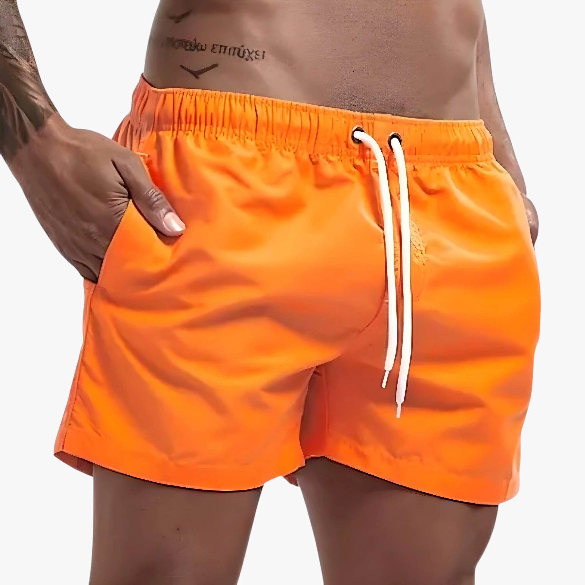 Herre Bade Shorts med Drawstring og Sidelommer