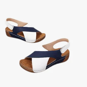 Dame Plateau Sandaler med Svangstøtte og Velcro