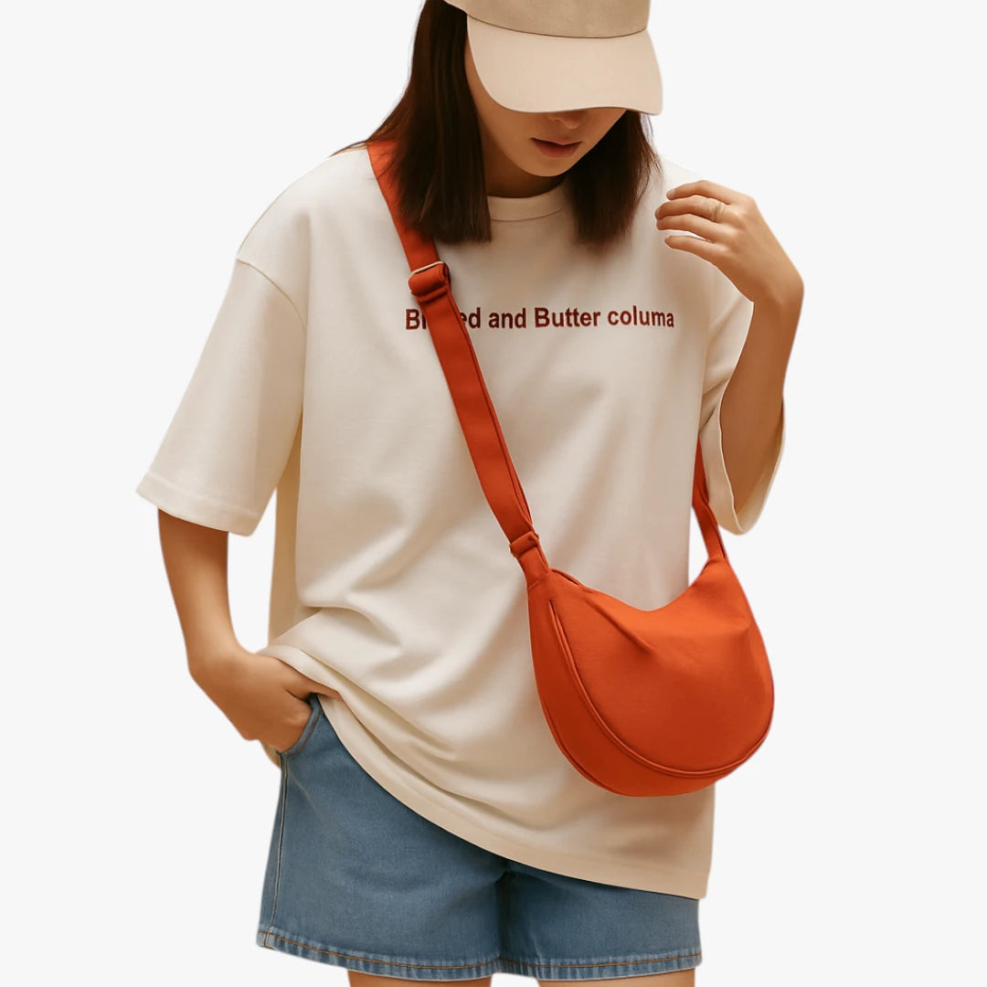 Lille Crossbody Taske med Lynlås og Rem