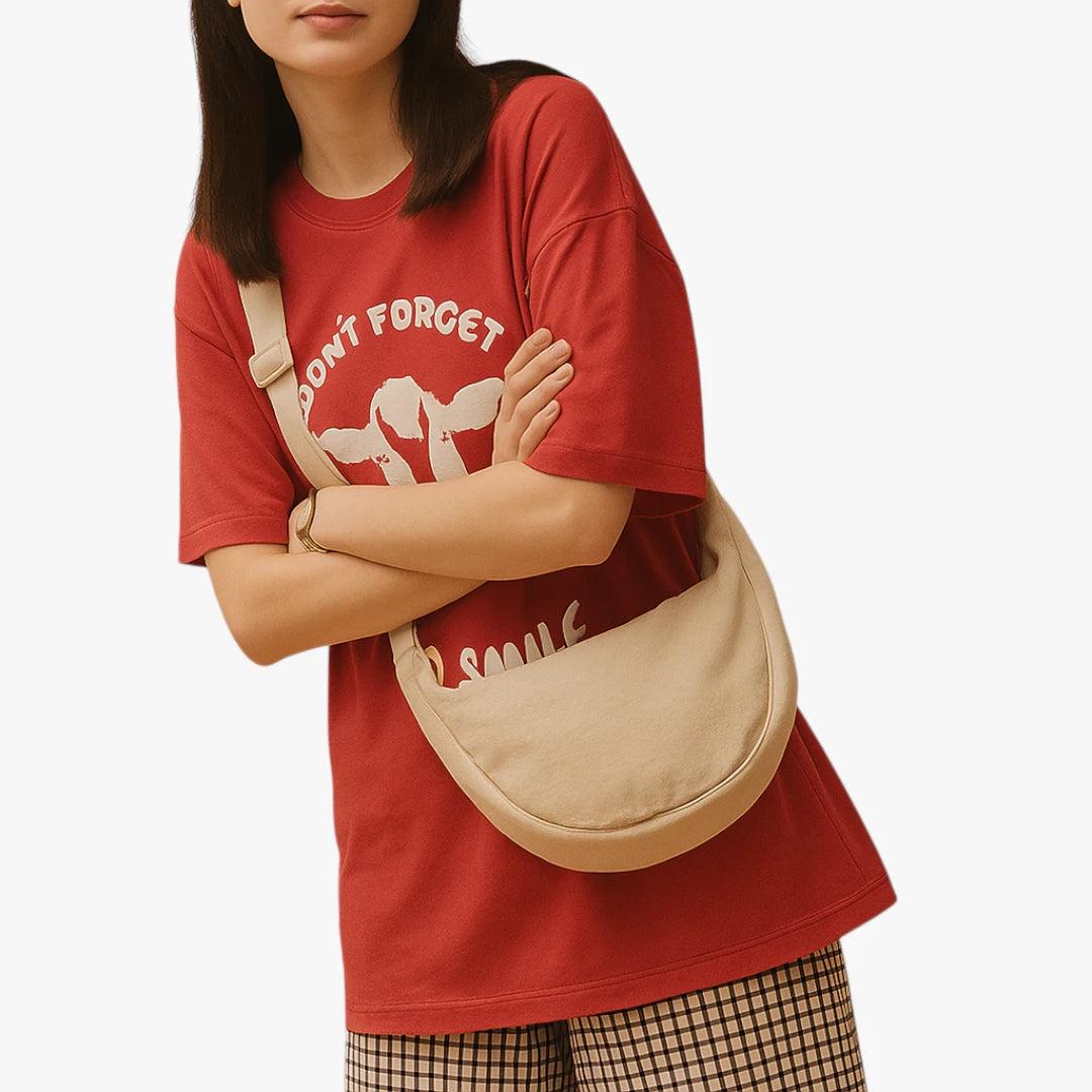 Lille Crossbody Taske med Lynlås og Rem