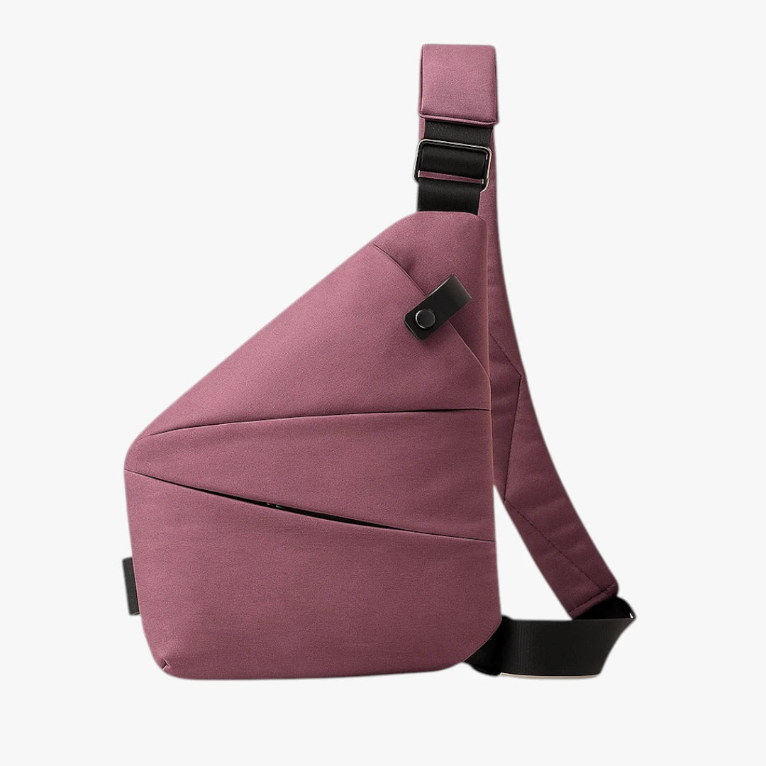 Lille Crossbody Taske med Lynlås og Mange Rum