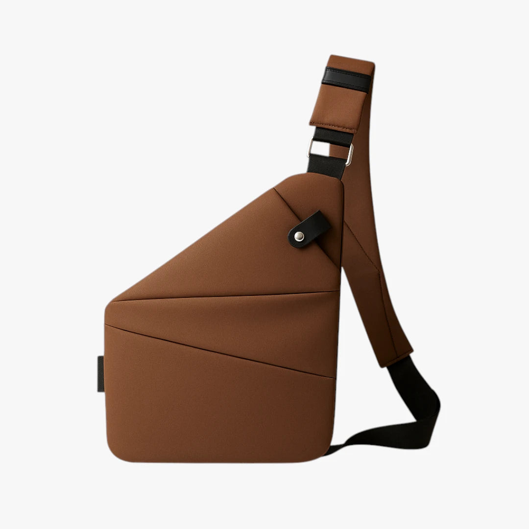 Lille Crossbody Taske med Lynlås og Mange Rum