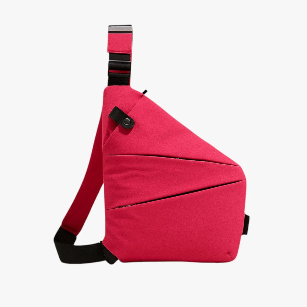 Lille Crossbody Taske med Lynlås og Mange Rum