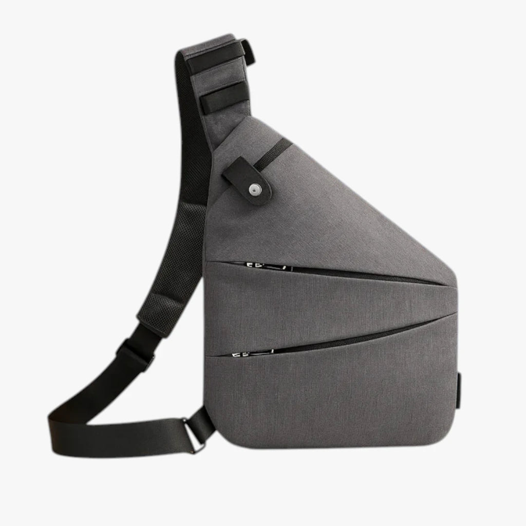 Lille Crossbody Taske med Lynlås og Mange Rum