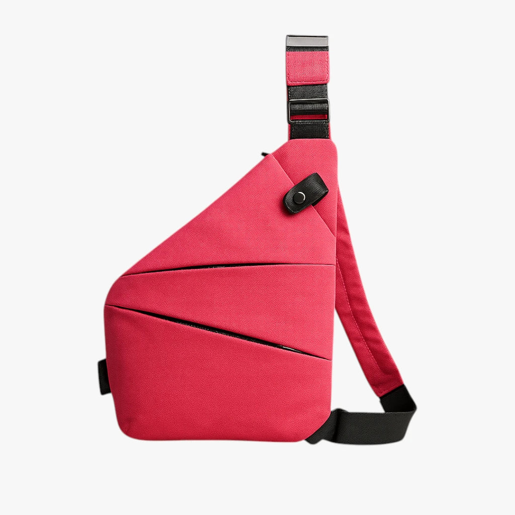 Lille Crossbody Taske med Lynlås og Mange Rum