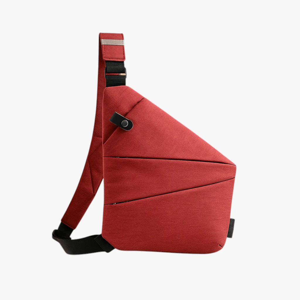 Lille Crossbody Taske med Lynlås og Mange Rum