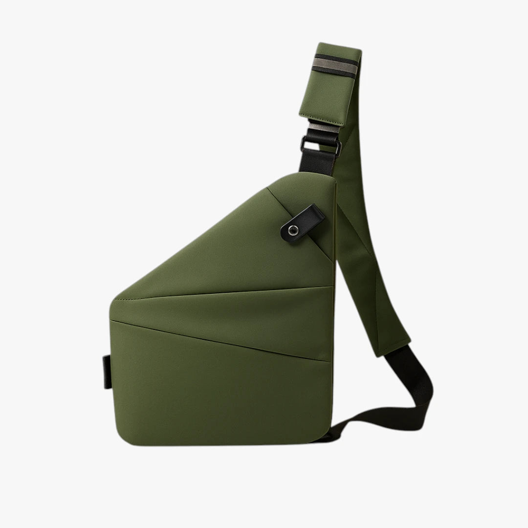 Lille Crossbody Taske med Lynlås og Mange Rum