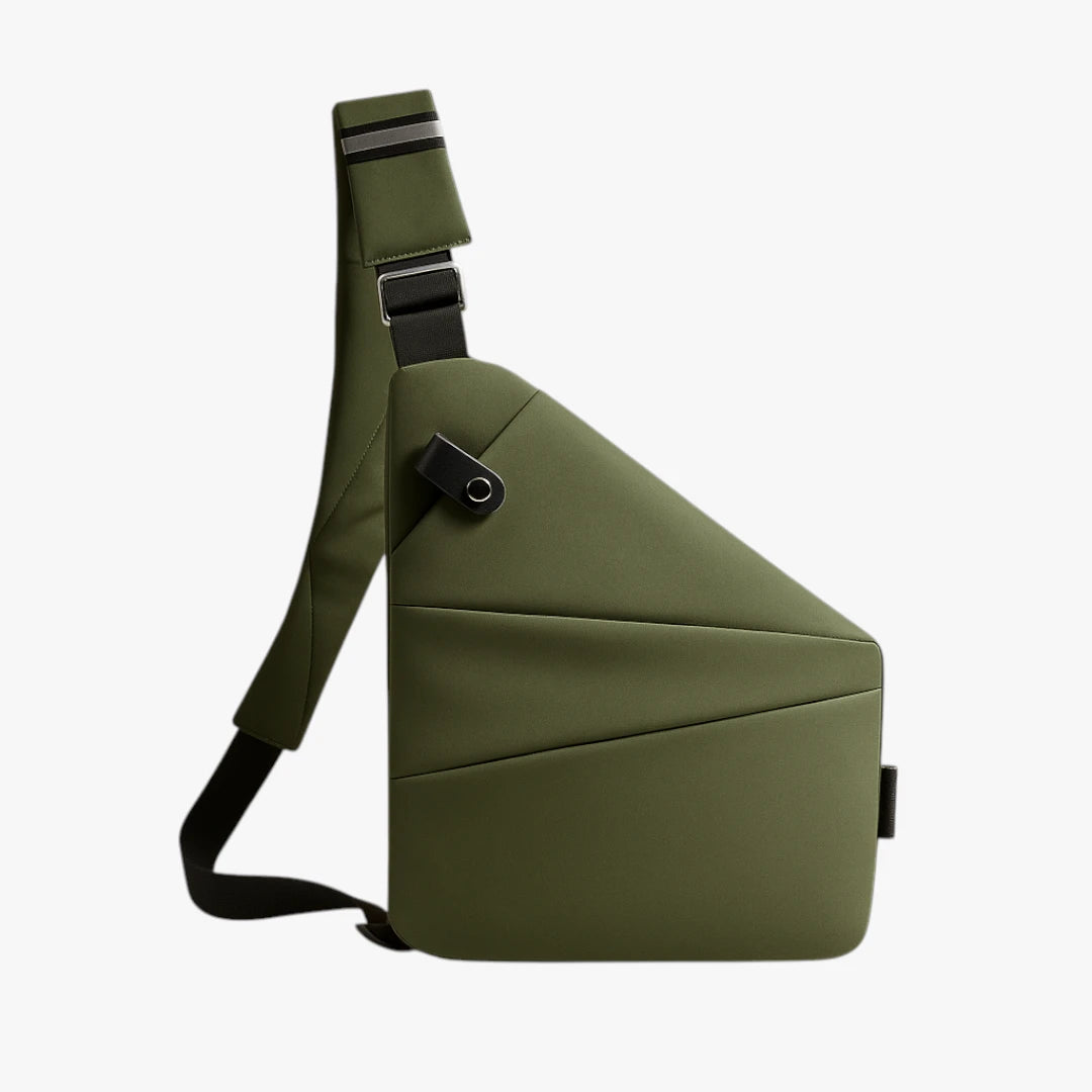 Lille Crossbody Taske med Lynlås og Mange Rum