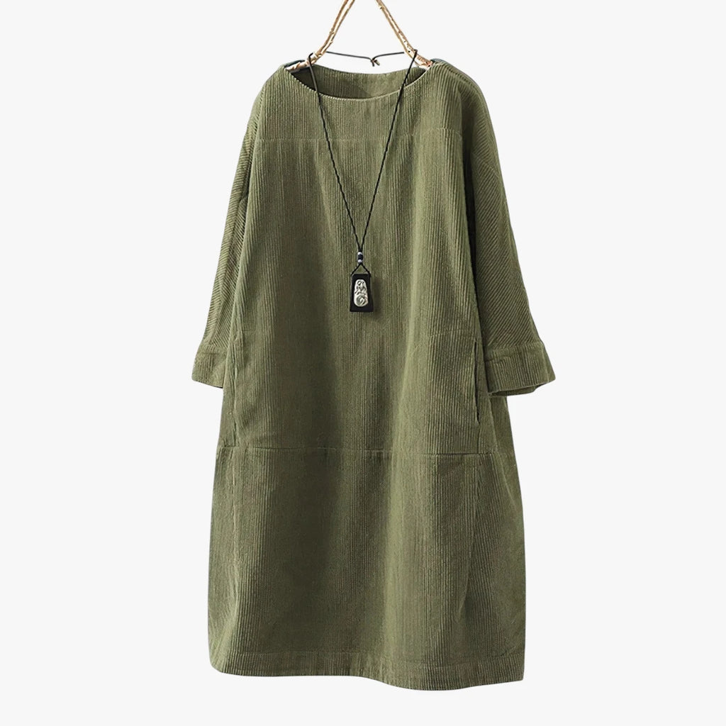 Dame Oversize Mini Sommerkjole med Lange Ærmer