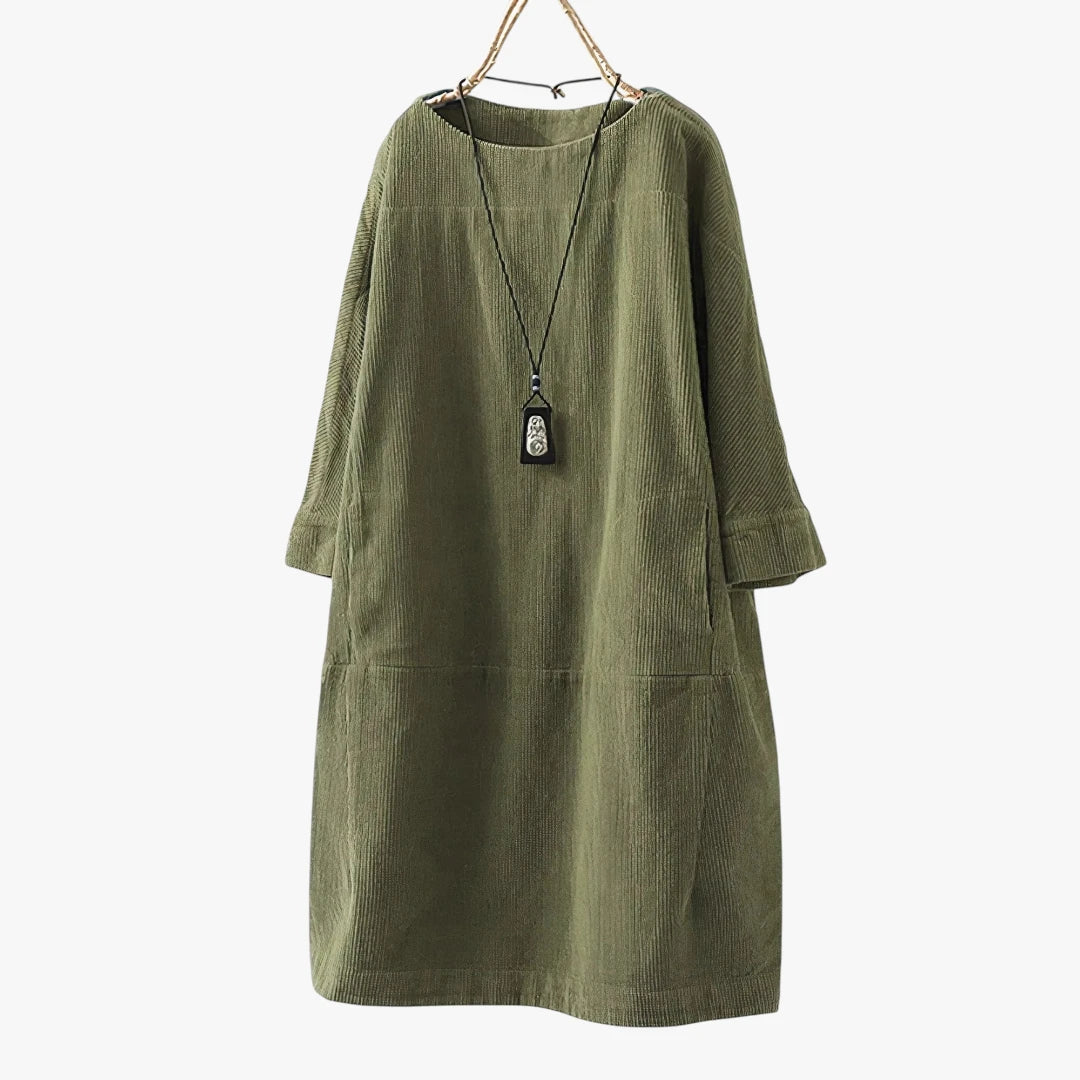 Dame Oversize Mini Sommerkjole med Lange Ærmer