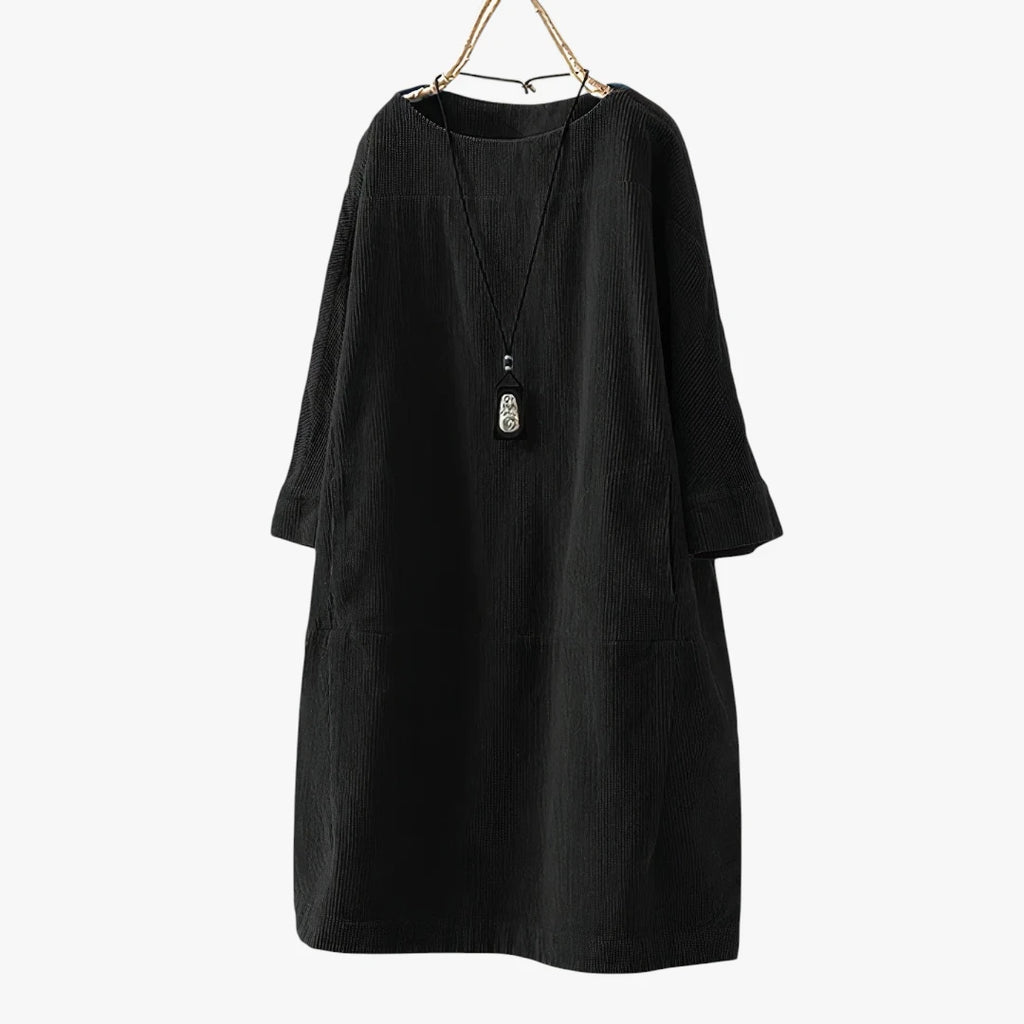 Dame Oversize Mini Sommerkjole med Lange Ærmer