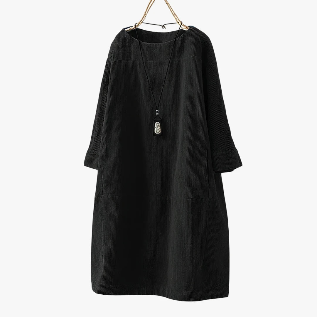 Dame Oversize Mini Sommerkjole med Lange Ærmer