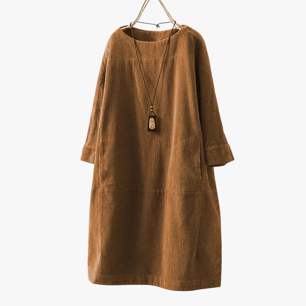 Dame Oversize Mini Sommerkjole med Lange Ærmer