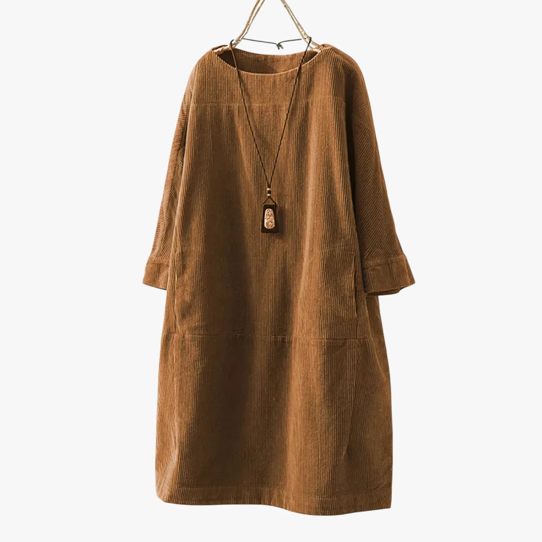 Dame Oversize Mini Sommerkjole med Lange Ærmer