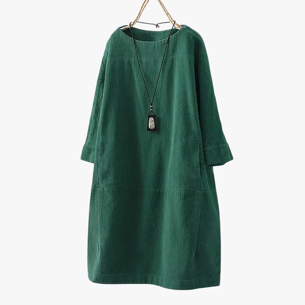 Dame Oversize Mini Sommerkjole med Lange Ærmer