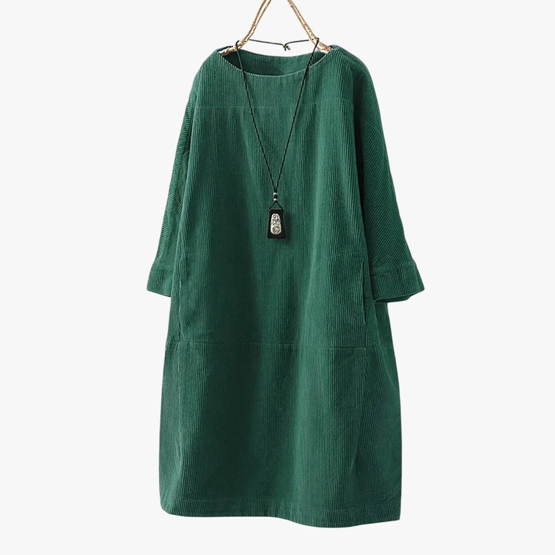 Dame Oversize Mini Sommerkjole med Lange Ærmer