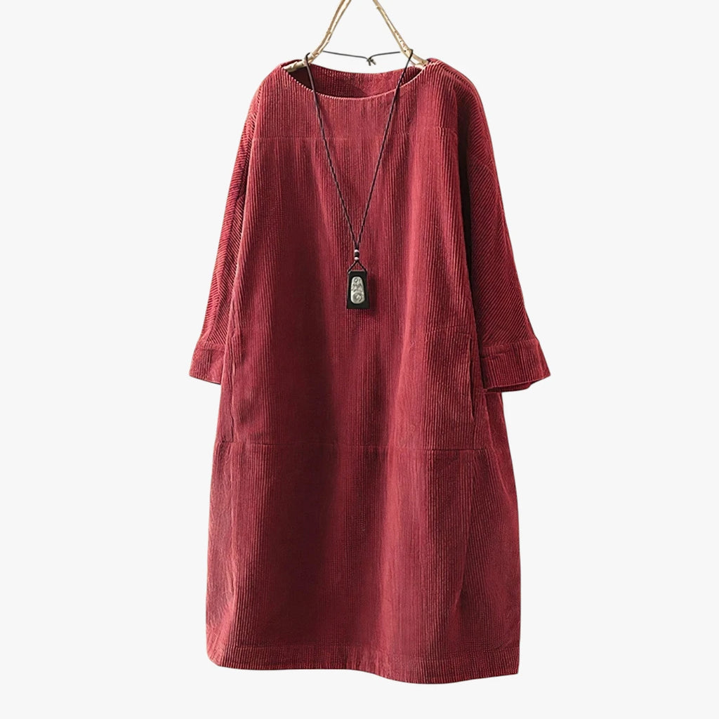Dame Oversize Mini Sommerkjole med Lange Ærmer