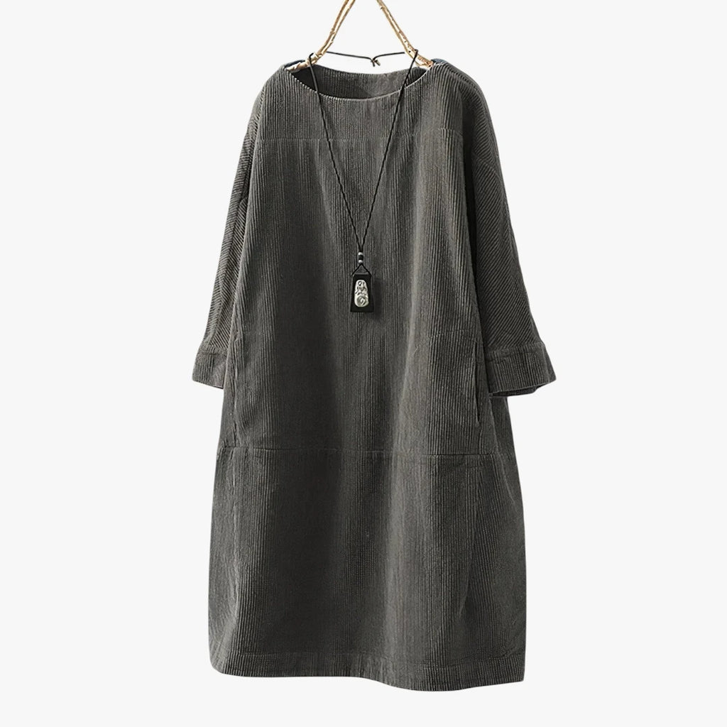 Dame Oversize Mini Sommerkjole med Lange Ærmer