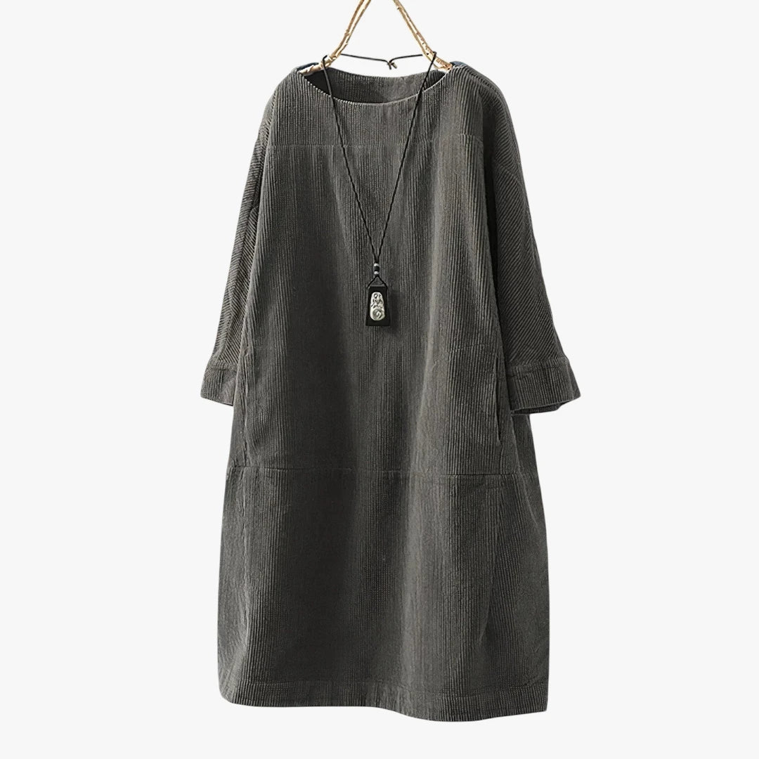 Dame Oversize Mini Sommerkjole med Lange Ærmer