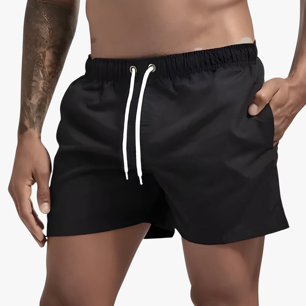 Herre Bade Shorts med Drawstring og Sidelommer