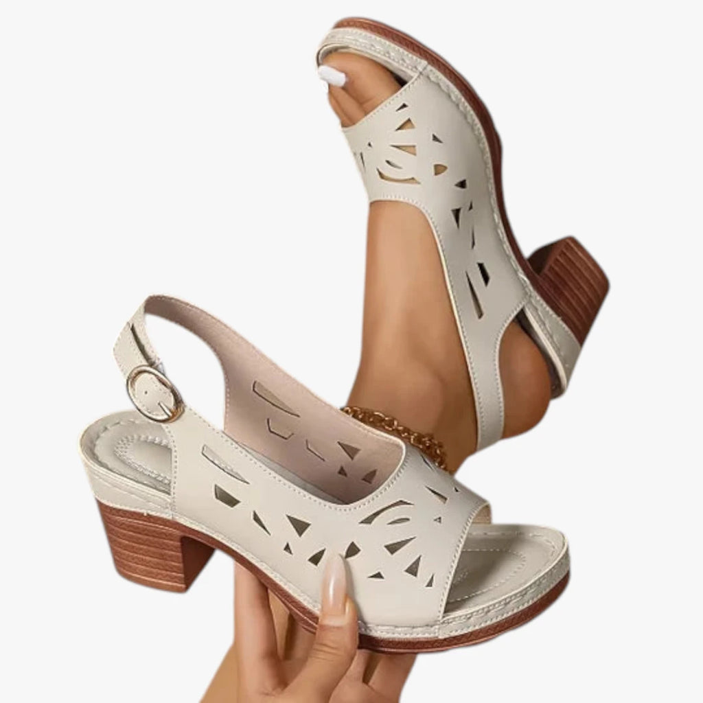 Dame Højhælede Sandaler med Svangstøtte og Blokhæl