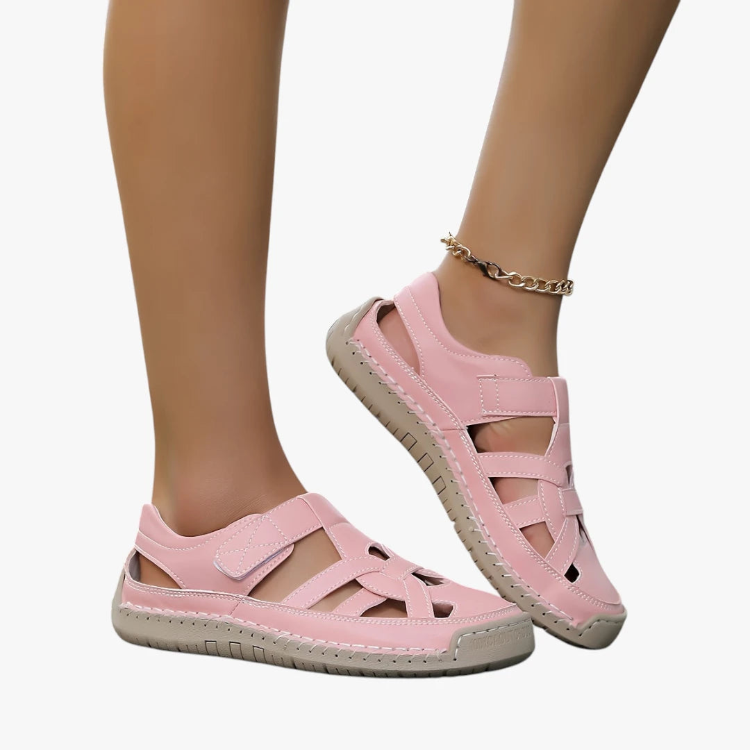 Dame Sunde Sandaler med Lukket Tå og Velcro