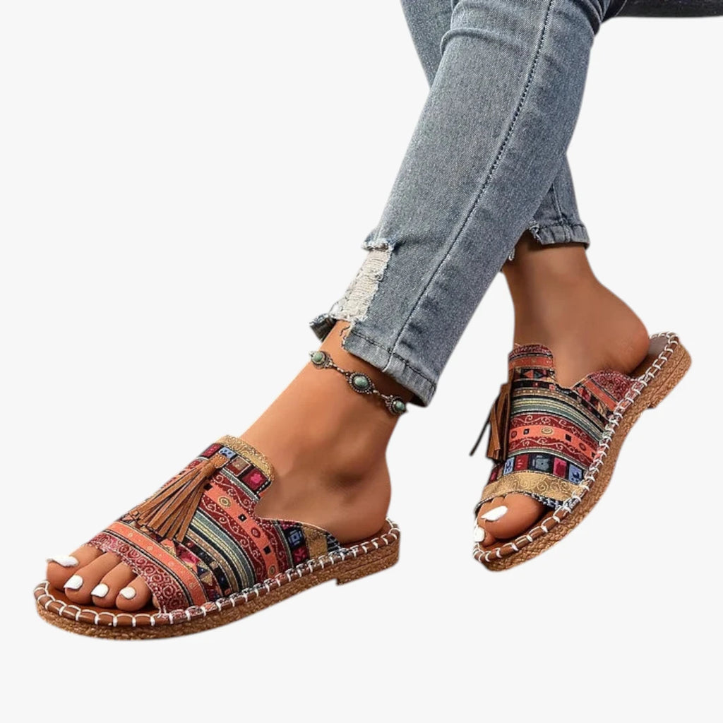 Dame Flade Sandaler med Tassel og Lukket Tå